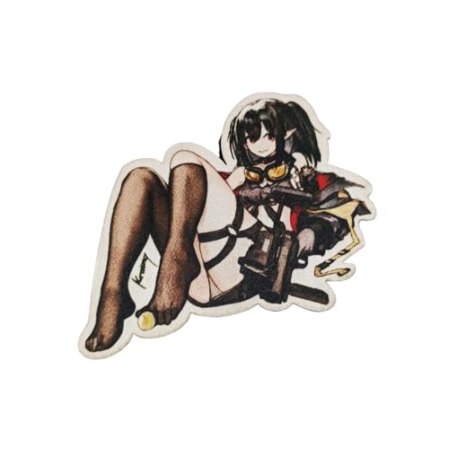 Klett Patches lustiger, Anime Girl Aufnäher mit Stickerei, Taktisch Militär Patch, Aufnäher für Taktische Kleidung Rucksack Baseballkappe Uniform von Ueiwffzo