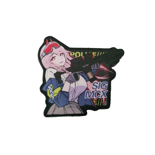 Klett Patches lustiger, Anime Mädchen Aufnäher mit Stickerei, Taktisch Militär Patch, Aufnäher für Taktische Kleidung Rucksack Baseballkappe Uniform Klett Patches lustiger, Anime Mädchen Aufnäher mit Stickerei, Taktisch Militär Patch, Aufnäher für Taktische Kleidung Rucksack Baseballkappe Uniform von Ueiwffzo