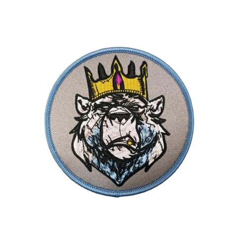 Klett Patches lustiger, Bärenkönig Aufnäher mit Stickerei, Taktisch Militär Patch, Aufnäher für Taktische Kleidung Rucksack Baseballkappe Uniform Klett Patches lustiger, Bärenkönig Aufnäher mit Stickerei, Taktisch Militär Patch, Aufnäher für Taktische Kleidung Rucksack Baseballkappe Uniform von Ueiwffzo