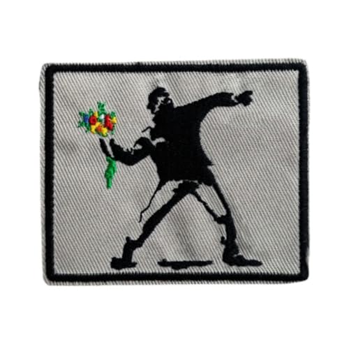 Klett Patches lustiger, 'Der Mann mit den Blumen' Aufnäher mit Stickerei, Taktisch Militär Patch, Aufnäher für Taktische Kleidung Rucksack Baseballkappe Uniform Klett Patches lustiger, 'Der Mann mit den Blumen' Aufnäher mit Stickerei, Taktisch Militär Patch, Aufnäher für Taktische Kleidung Rucksack Baseballkappe Uniform von Ueiwffzo