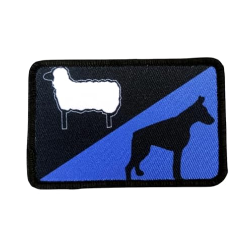 Klett Patches lustiger, Hund und Schaf Aufnäher mit Stickerei, Taktisch Militär Patch, Aufnäher für Taktische Kleidung Rucksack Baseballkappe Uniform Klett Patches lustiger, Hund und Schaf Aufnäher mit Stickerei, Taktisch Militär Patch, Aufnäher für Taktische Kleidung Rucksack Baseballkappe Uniform von Ueiwffzo