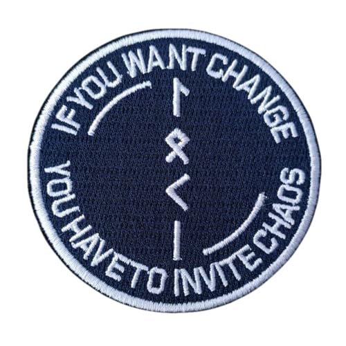 Klett Patches lustiger, 'IF YOU WANT CHANGE' Aufnäher mit Stickerei, Taktisch Militär Patch, Aufnäher für Taktische Kleidung Rucksack Baseballkappe Uniform von Ueiwffzo