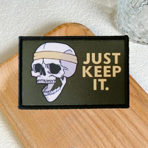 Klett Patches lustiger, 'JUST KEEP IT' Aufnäher mit Stickerei, Taktisch Militär Patch, Aufnäher für Taktische Kleidung Rucksack Baseballkappe Uniform Klett Patches lustiger, 'JUST KEEP IT' Aufnäher mit Stickerei, Taktisch Militär Patch, Aufnäher für Taktische Kleidung Rucksack Baseballkappe Uniform von Ueiwffzo
