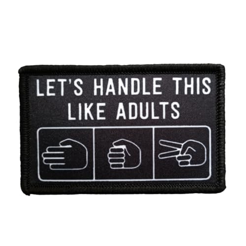 Klett Patches lustiger, 'LET'S HANDLE THIS' Aufnäher mit Stickerei, Taktisch Militär Patch, Aufnäher für Taktische Kleidung Rucksack Baseballkappe Uniform Klett Patches lustiger, 'LET'S HANDLE THIS' Aufnäher mit Stickerei, Taktisch Militär Patch, Aufnäher für Taktische Kleidung Rucksack Baseballkappe Uniform von Ueiwffzo