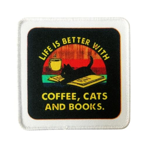 Klett Patches lustiger, 'LIFE IS BETTER WITH CAT' Aufnäher mit Stickerei, Taktisch Militär Patch, Aufnäher für Kleidung Taschen Weste Jacke Rucksäcke Klett Patches lustiger, 'LIFE IS BETTER WITH CAT' Aufnäher mit Stickerei, Taktisch Militär Patch, Aufnäher für Kleidung Taschen Weste Jacke Rucksäcke von Ueiwffzo