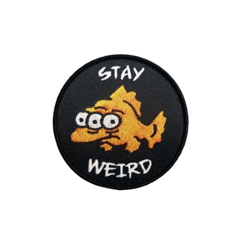 Klett Patches lustiger, 'STAY WEIRD' Aufnäher mit Stickerei, Taktisch Militär Patch, Aufnäher für Taktische Kleidung Rucksack Baseballkappe Uniform Klett Patches lustiger, 'STAY WEIRD' Aufnäher mit Stickerei, Taktisch Militär Patch, Aufnäher für Taktische Kleidung Rucksack Baseballkappe Uniform von Ueiwffzo