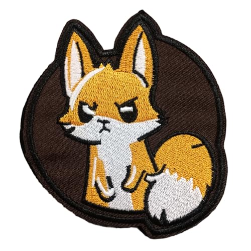 Klett Patches lustiger, Süßer Fuchs Aufnäher mit Stickerei, Taktisch Militär Patch, Aufnäher für Taktische Kleidung Rucksack Baseballkappe Uniform Klett Patches lustiger, Süßer Fuchs Aufnäher mit Stickerei, Taktisch Militär Patch, Aufnäher für Taktische Kleidung Rucksack Baseballkappe Uniform von Ueiwffzo