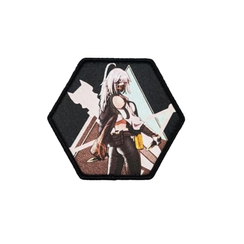 Lustig Patch Klett, Anime Girl Gestickt Abzeichen Aufnäher mit Stickerei, Taktisch Militär Patch, Patches für Kleidung Taschen Weste Jacke Rucksäcke von Ueiwffzo
