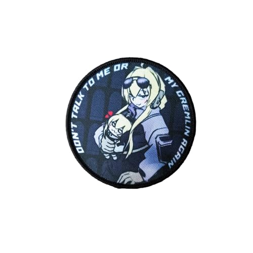 Lustig Patch Klett, Anime Mädchen Gestickt Abzeichen Aufnäher mit Stickerei, Taktisch Militär Patch, Patches für Kleidung Taschen Weste Jacke Rucksäcke von Ueiwffzo