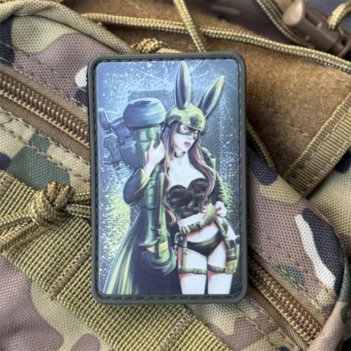 "Militärmädchen" Patches Klett Militär PVC Aufnäher DIY Deko Klettpatches Für Rucksack Bundeswehr Jacke von Ueiwffzo