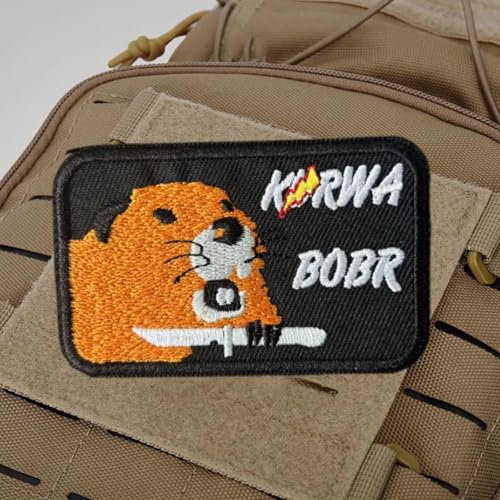"Murmeltier" Kampf Militär Moral Bestickter Aufnäher mit Haken- und Flauschbänder. von Ueiwffzo