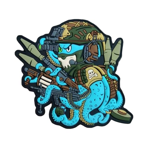 Octopus Soldat Patches Klett Militär Taktisches Moral-Emblem Aufnäher Hook and Loop für Rucksäcke, Jacken, Jeans,Backpack, Jackets Octopus Soldat Patches Klett Militär Taktisches Moral-Emblem Aufnäher Hook and Loop für Rucksäcke, Jacken, Jeans,Backpack, Jackets von Ueiwffzo