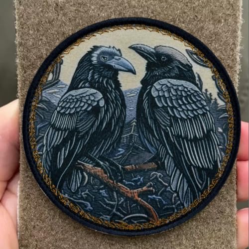 Odins Krähe Aufnäher Moral Patches Klett Taktische Krähe Klettverschluss Für Kleidung Rucksack Baseballkappe Uniform Weste Hundegeschirr, Regenbogen Odins Krähe Aufnäher Moral Patches Klett Taktische Krähe Klettverschluss Für Kleidung Rucksack Baseballkappe Uniform Weste Hundegeschirr, Regenbogen von Ueiwffzo