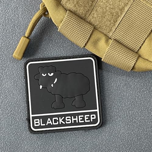 PVC Klett Patch 'Black Sheep', Witziger Klettaufnäher Für Taktische Ausrüstung, DIY Kleidung, Rucksack & Uniformen, Morale Patch Mit Haken- Und Schlaufenband PVC Klett Patch 'Black Sheep', Witziger Klettaufnäher Für Taktische Ausrüstung, DIY Kleidung, Rucksack & Uniformen, Morale Patch Mit Haken- Und Schlaufenband von Ueiwffzo