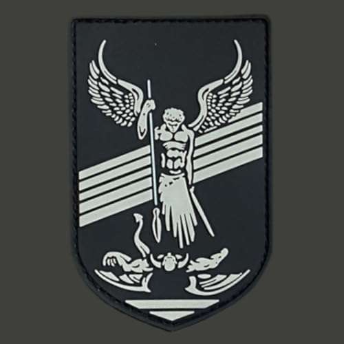 PVC Klett Patch 'Erzengel', Witziger Klettaufnäher für Taktische Ausrüstung, DIY Kleidung, Rucksack & Uniformen, Morale Patch mit Haken- und Schlaufenband von Ueiwffzo
