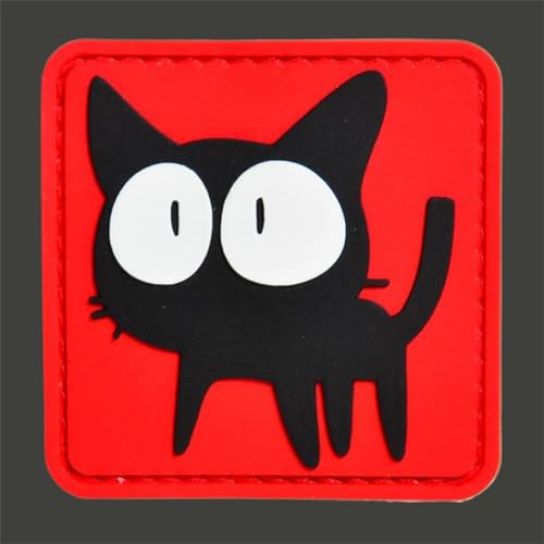 PVC Klett Patch 'Schwarze Katze', Witziger Klettaufnäher Für Taktische Ausrüstung, DIY Kleidung, Rucksack & Uniformen, Morale Patch Mit Haken- Und Schlaufenband PVC Klett Patch 'Schwarze Katze', Witziger Klettaufnäher Für Taktische Ausrüstung, DIY Kleidung, Rucksack & Uniformen, Morale Patch Mit Haken- Und Schlaufenband von Ueiwffzo