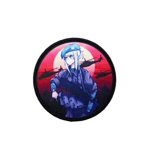 Patches Klett, 'Anime Girl' Stickerei Aufnäher, Militär Aufkleber Abzeichen, Moral-Patch für Taktische Kleidung Rucksack Baseballkappe Uniform Patches Klett, 'Anime Girl' Stickerei Aufnäher, Militär Aufkleber Abzeichen, Moral-Patch für Taktische Kleidung Rucksack Baseballkappe Uniform von Ueiwffzo