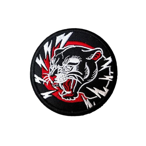 Patches Klett, Brüllende Schwarze Panther Kreative Aufnäher, Militär Aufkleber Abzeichen, Moral-Patch für Taktische Kleidung Rucksack Baseballkappe Uniform von Ueiwffzo