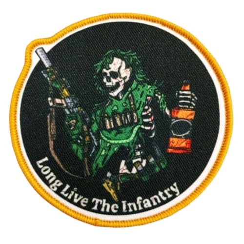 Patches Klett, 'Glücklicher Skelettsoldat' Stickerei Aufnäher, Militär Aufkleber Abzeichen, Moral-Patch für Taktische Kleidung Rucksack Baseballkappe Uniform Patches Klett, 'Glücklicher Skelettsoldat' Stickerei Aufnäher, Militär Aufkleber Abzeichen, Moral-Patch für Taktische Kleidung Rucksack Baseballkappe Uniform von Ueiwffzo