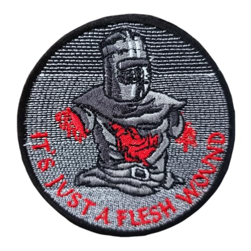 Patches Klett, 'IT'S JUST A FLESH WOUND' Stickerei Aufnäher, Militär Aufkleber Abzeichen, Moral-Patch für Taktische Kleidung Rucksack Baseballkappe Uniform Patches Klett, 'IT'S JUST A FLESH WOUND' Stickerei Aufnäher, Militär Aufkleber Abzeichen, Moral-Patch für Taktische Kleidung Rucksack Baseballkappe Uniform von Ueiwffzo