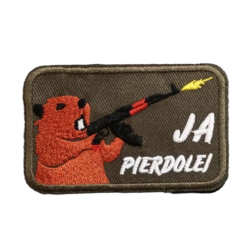 Patches Klett, 'JA PIERDOLEI' Stickerei Aufnäher, Militär Aufkleber Abzeichen, Moral-Patch für Taktische Kleidung Rucksack Baseballkappe Uniform Patches Klett, 'JA PIERDOLEI' Stickerei Aufnäher, Militär Aufkleber Abzeichen, Moral-Patch für Taktische Kleidung Rucksack Baseballkappe Uniform von Ueiwffzo