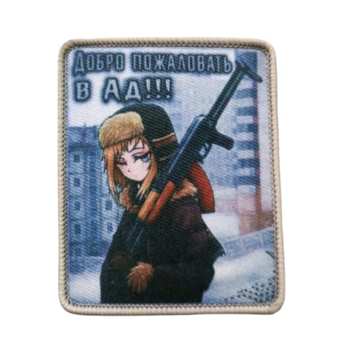 Patches Klett, Ruhige Kriegerin Stickerei Aufnäher, Militär Aufkleber Abzeichen, Moral-Patch für Taktische Kleidung Rucksack Baseballkappe Uniform von Ueiwffzo