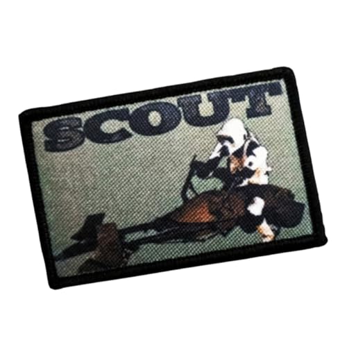 Patches Klett, 'SCOUT' Stickerei Aufnäher, Militär Aufkleber Abzeichen, Moral-Patch für Taktische Kleidung Rucksack Baseballkappe Uniform von Ueiwffzo