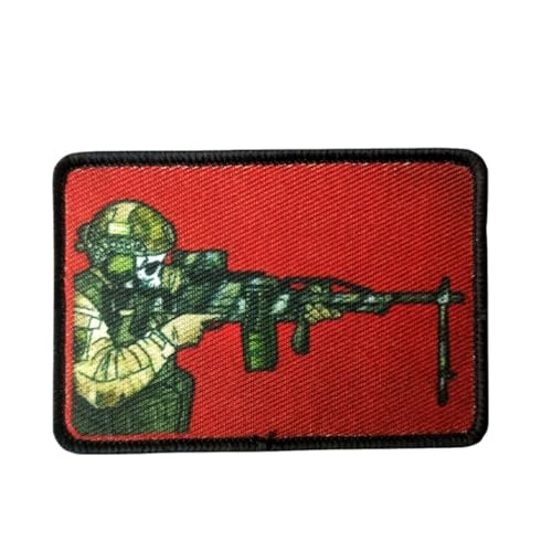 Patches Klett, Schießende Soldaten Taktische Abzeichen, Stickerei Aufnäher, Moral-Patch für Taktische Kleidung Rucksack Baseballkappe Uniform von Ueiwffzo