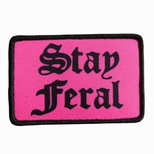 Patches Klett, Stickerei Aufnäher, 'Stap Feral' Militär Aufkleber Abzeichen, Moral-Patch für Taktische Kleidung Rucksack Baseballkappe Uniform Patches Klett, Stickerei Aufnäher, 'Stap Feral' Militär Aufkleber Abzeichen, Moral-Patch für Taktische Kleidung Rucksack Baseballkappe Uniform von Ueiwffzo