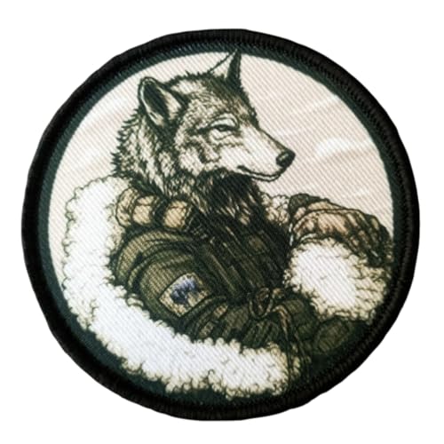 Patches Klett, Wolf und Schafe Stickerei Aufnäher, Militär Aufkleber Abzeichen, Moral-Patch für Taktische Kleidung Rucksack Baseballkappe Uniform von Ueiwffzo