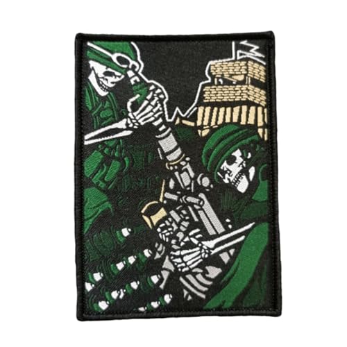 Patches Klett, Zwei Soldaten Stickerei Aufnäher, Militär Aufkleber Abzeichen, Moral-Patch für Taktische Kleidung Rucksack Baseballkappe Uniform von Ueiwffzo