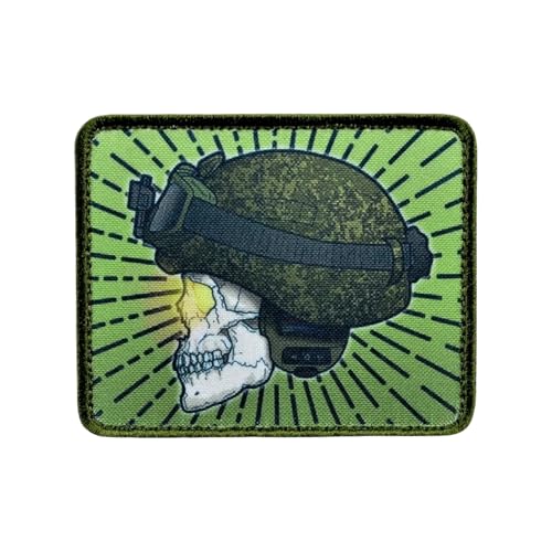 Schädel Klett Patches Taktisches Moral-Emblem Aufnäher für DIY Kleidung Rucksack Gear Hat Backpack Jackets von Ueiwffzo