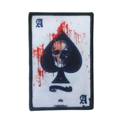 Skeleton Playing Cards Exquisite Velcro Patch, Creative Print Patch, Hook and Loop Badge for Backpacks & Clothing, Sewing & Knitti Skeleton Playing Cards Exquisite Velcro Patch, Creative Print Patch, Hook and Loop Badge for Backpacks & Clothing, Sewing & Knitti von Ueiwffzo