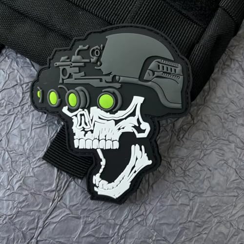 "Skelett-Nachtsichtgerät" Patches Klett Militär PVC Aufnäher DIY Deko Klettpatches für Rucksack Bundeswehr Jacke "Skelett-Nachtsichtgerät" Patches Klett Militär PVC Aufnäher DIY Deko Klettpatches für Rucksack Bundeswehr Jacke von Ueiwffzo