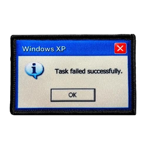 Task failed successfully Stickerei Klett Patch Lustig Patches Patches Klett Militär für Kappen, Rucksäcke, Kleidung, Westen, Militäruniformen von Ueiwffzo
