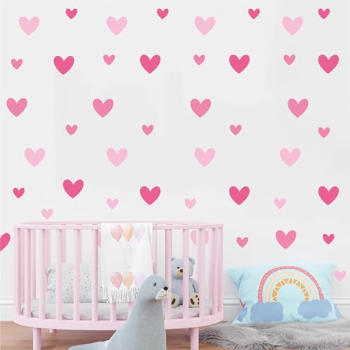 Ueiwffzo 170 PCS Rosa Herz Kinderzimmer Wandaufkleber, Selbstklebende Kinder Sticker, Rosa Boho Deko Wandtattoo Wand Aufkleber Babyzimmer für Mädchen Jungen Ueiwffzo 170 PCS Rosa Herz Kinderzimmer Wandaufkleber, Selbstklebende Kinder Sticker, Rosa Boho Deko Wandtattoo Wand Aufkleber Babyzimmer für Mädchen Jungen von Ueiwffzo