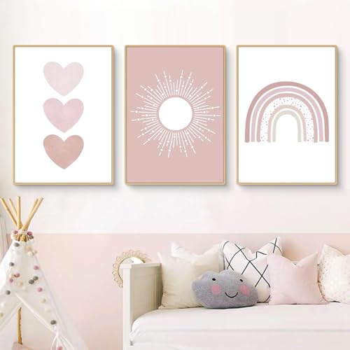 Ueiwffzo 3er DIN A4 Poster Set Mit Holzrahmen Bilder Set Gerahmte Rosa Regenbogen Gänseblümchen Bilder Kinderzimmer Mädchen Leinwand Bilder Wandbilder, Wandposter Babyzimmer Deko (Gerahmte-A4-Rosa) Ueiwffzo 3er DIN A4 Poster Set Mit Holzrahmen Bilder Set Gerahmte Rosa Regenbogen Gänseblümchen Bilder Kinderzimmer Mädchen Leinwand Bilder Wandbilder, Wandposter Babyzimmer Deko (Gerahmte-A4-Rosa) von Ueiwffzo