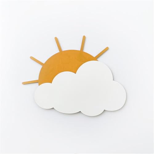Ueiwffzo Wandsticker Kinderzimmer Wanddeko Holz, Selbstklebende Sonne Wolken Sonnenaufgang Wandaufkleber aus Holz, Niedliches Wandtattoo für Kinderzimmer Babyzimmer Ueiwffzo Wandsticker Kinderzimmer Wanddeko Holz, Selbstklebende Sonne Wolken Sonnenaufgang Wandaufkleber aus Holz, Niedliches Wandtattoo für Kinderzimmer Babyzimmer von Ueiwffzo