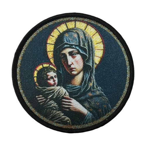 “Virgin of God” Taktisches Moral-Emblem Aufnäher Lustig Patches für DIY Kleidung Rucksack Gear Hat Backpack Jackets von Ueiwffzo