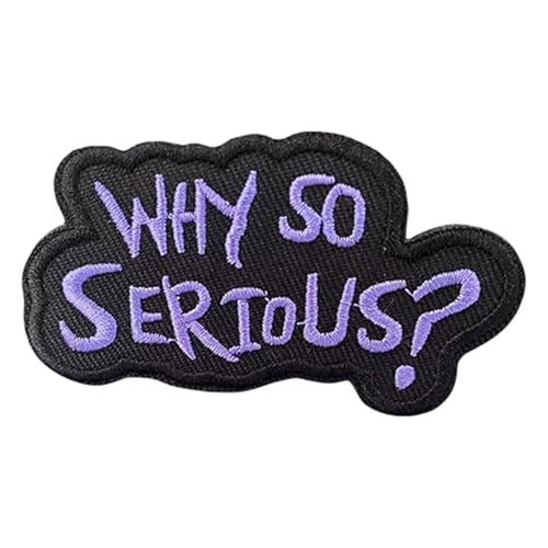 WHY SO SERIOUSE Klett Patches Lustiger Aufnäher zum Aufnähen Hook and Loop für Rucksäcke, Jacken, Jeans,Backpack, Jackets WHY SO SERIOUSE Klett Patches Lustiger Aufnäher zum Aufnähen Hook and Loop für Rucksäcke, Jacken, Jeans,Backpack, Jackets von Ueiwffzo