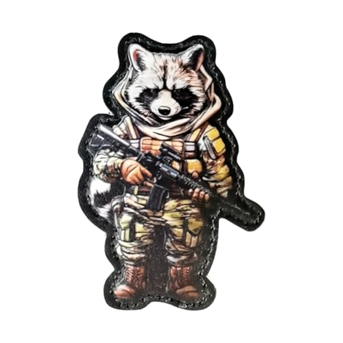 Waschbär Funny Patch Stickerei Klett Patch Hook and Loop Patches Klett Militär für Rucksäcke, Jacken, Jeans,Backpack, Jackets Waschbär Funny Patch Stickerei Klett Patch Hook and Loop Patches Klett Militär für Rucksäcke, Jacken, Jeans,Backpack, Jackets von Ueiwffzo
