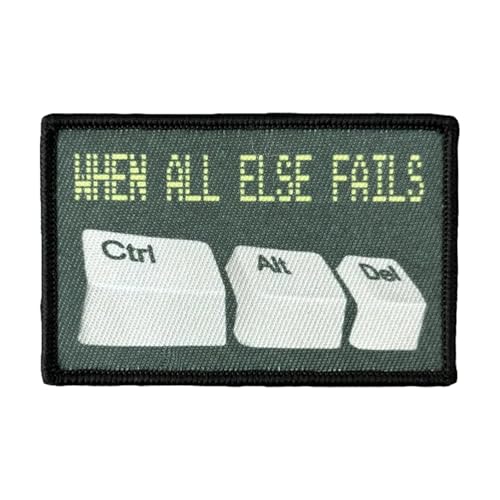 When All Else Fails Ctrl + Alt + Del Patches Klett Militär Hook and Loop Lustig Patches für DIY Kleidung Rucksack Gear Hat Backpack Jackets When All Else Fails Ctrl + Alt + Del Patches Klett Militär Hook and Loop Lustig Patches für DIY Kleidung Rucksack Gear Hat Backpack Jackets von Ueiwffzo
