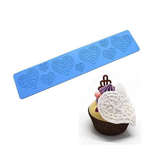Silikonmatte für Zuckerbasteleien, essbare Kuchendekoration, Herzform Silikonmatte für Zuckerbasteleien, essbare Kuchendekoration, Herzform von Uenmay