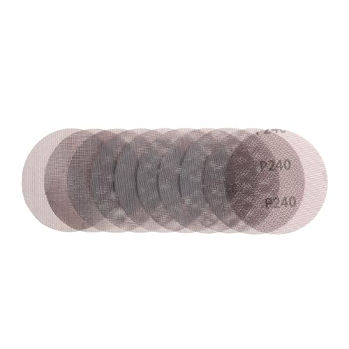 12,7 cm Klett-Netz-Schleifscheiben für Trockenbauschleifer, Auto, Holz, Trockenbau, Metall, Polieren und Schleifen, Anti-Blockierung, Sand-Schleifblatt, 10 Stück (Körnung 240) von Uerglass