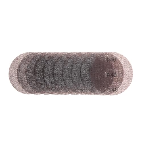 12,7 cm Klett-Netz-Schleifscheiben für Trockenbauschleifer, Auto, Holz, Trockenbau, Metall, Polieren und Schleifen, blockierend, 10 Stück (Körnung 40) von Uerglass