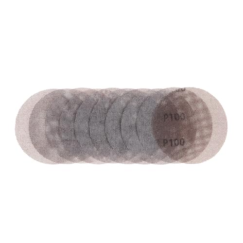 12,7 cm Klett-Schleifgitter für Trockenbauschleifer, Auto, Holz, Trockenbau, Metall, Polieren und Schleifen, Anti-Blockierung, Sand-Schleifblatt, 10 Stück (Körnung 100) von Uerglass