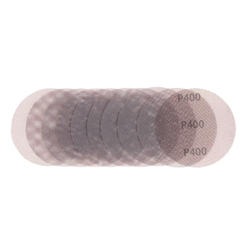 12,7 cm Klett-Schleifgitter für Trockenbauschleifer, Auto, Holz, Trockenbau, Metall, Polieren und Schleifen, Anti-Blockierung, Sand-Schleifblatt, 10 Stück (Körnung 400) von Uerglass