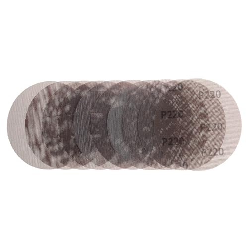 15,2 cm Klett-Netz-Schleifscheiben für Trockenbauschleifer, Auto, Holz, Trockenbau, Metall, Polieren und Schleifen, Anti-Blockierung, Sand-Schleifblatt, 10 Stück (Körnung 220) von Uerglass