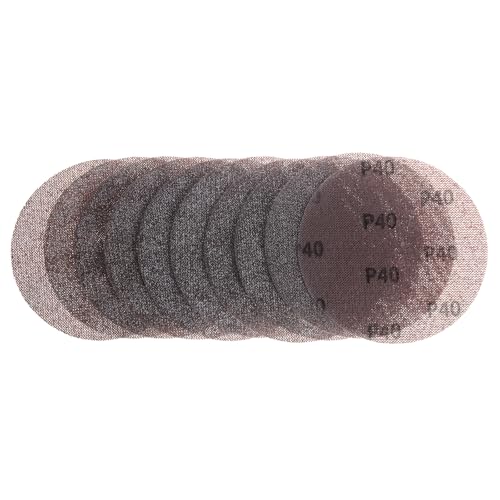 15,2 cm Klett-Netz-Schleifscheiben für Trockenbauschleifer, Auto, Holz, Trockenbau, Metall, Polieren und Schleifen, Anti-Blockierung, Sand-Schleifblatt, 10 Stück (Körnung 40) von Uerglass