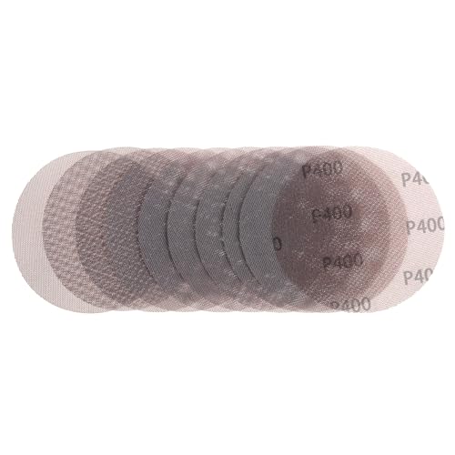 15,2 cm Klett-Netz-Schleifscheiben für Trockenbauschleifer, Auto, Holz, Trockenbau, Metall, Polieren und Schleifen, Anti-Blockierung, Sand-Schleifblatt, 10 Stück (Körnung 400) von Uerglass
